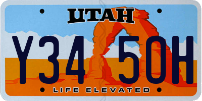 UT license plate Y345OH
