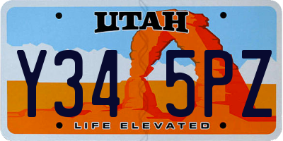 UT license plate Y345PZ