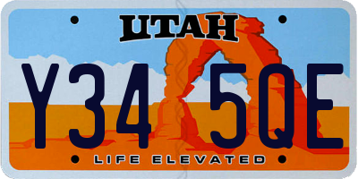 UT license plate Y345QE