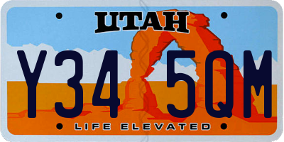 UT license plate Y345QM