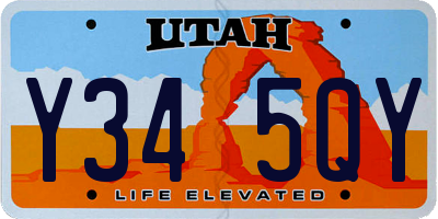 UT license plate Y345QY