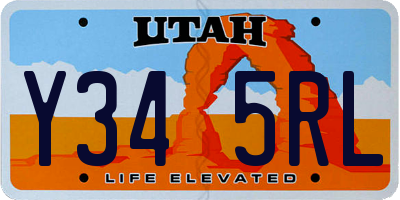 UT license plate Y345RL