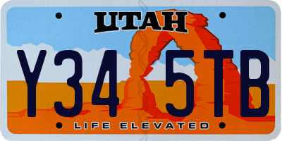 UT license plate Y345TB