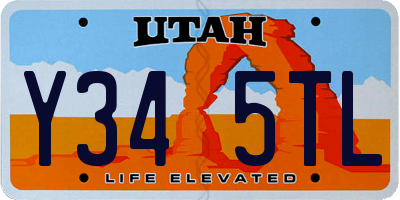 UT license plate Y345TL