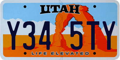 UT license plate Y345TY