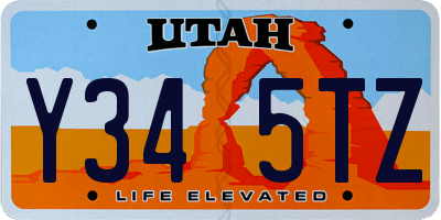 UT license plate Y345TZ