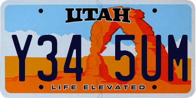 UT license plate Y345UM