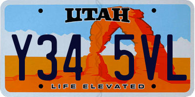 UT license plate Y345VL