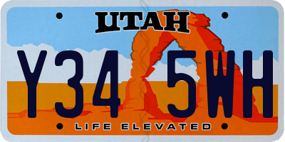 UT license plate Y345WH