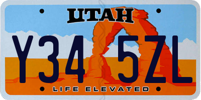 UT license plate Y345ZL