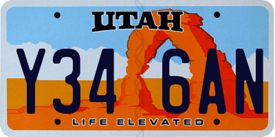 UT license plate Y346AN