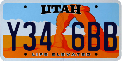 UT license plate Y346BB