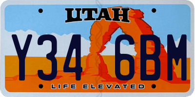 UT license plate Y346BM
