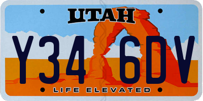 UT license plate Y346DV