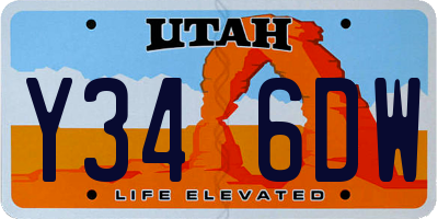 UT license plate Y346DW
