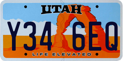 UT license plate Y346EQ