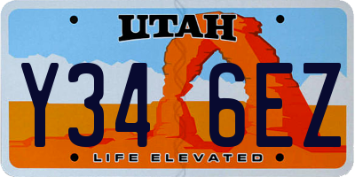 UT license plate Y346EZ