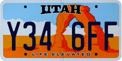 UT license plate Y346FF