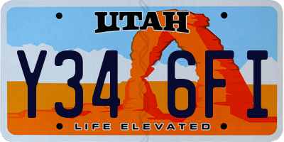 UT license plate Y346FI