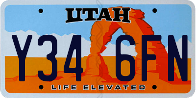 UT license plate Y346FN