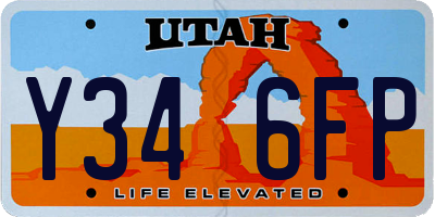 UT license plate Y346FP