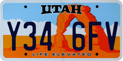 UT license plate Y346FV