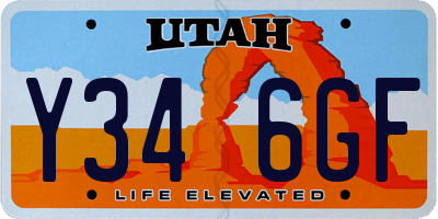UT license plate Y346GF