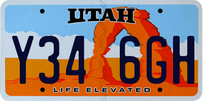 UT license plate Y346GH