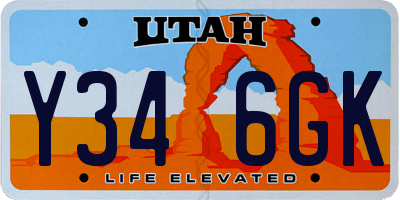 UT license plate Y346GK