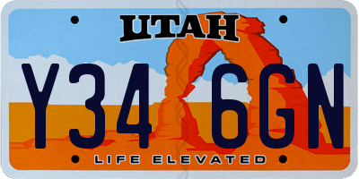 UT license plate Y346GN