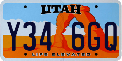 UT license plate Y346GQ