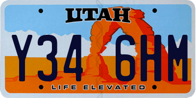 UT license plate Y346HM