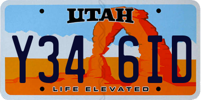 UT license plate Y346ID