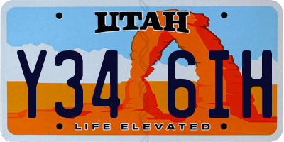 UT license plate Y346IH