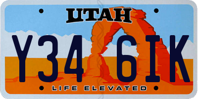 UT license plate Y346IK