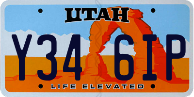UT license plate Y346IP