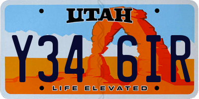UT license plate Y346IR