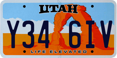 UT license plate Y346IV