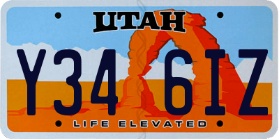 UT license plate Y346IZ