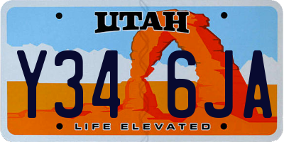 UT license plate Y346JA