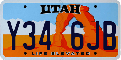 UT license plate Y346JB