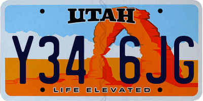 UT license plate Y346JG