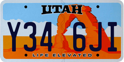 UT license plate Y346JI