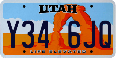 UT license plate Y346JQ