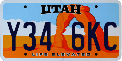 UT license plate Y346KC