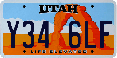 UT license plate Y346LF