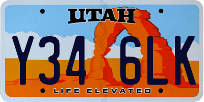 UT license plate Y346LK