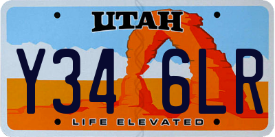 UT license plate Y346LR