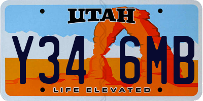 UT license plate Y346MB