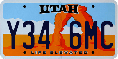 UT license plate Y346MC
